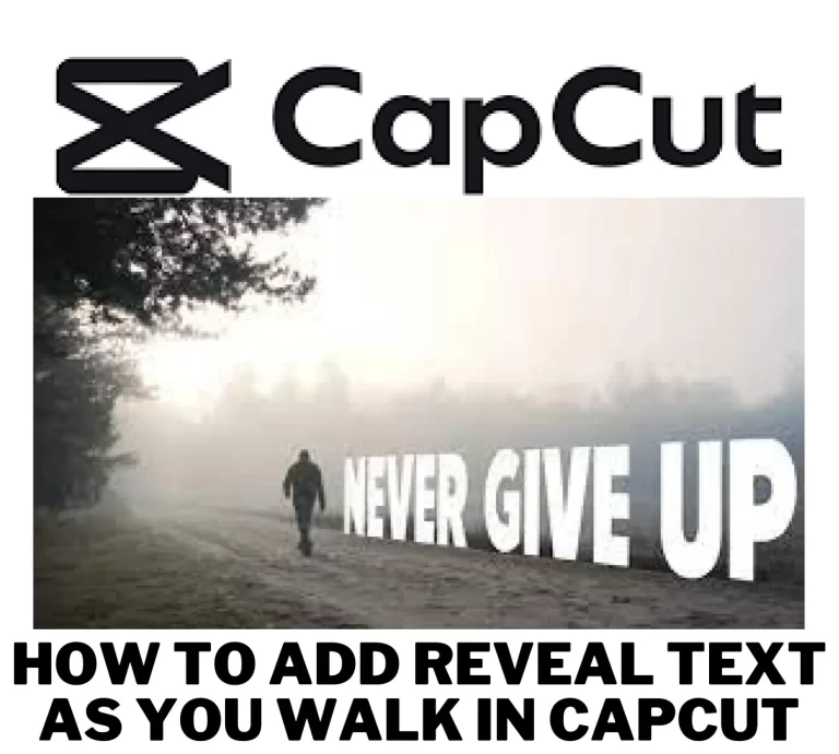 How to Add Reveal Text As You Walk in CapCut